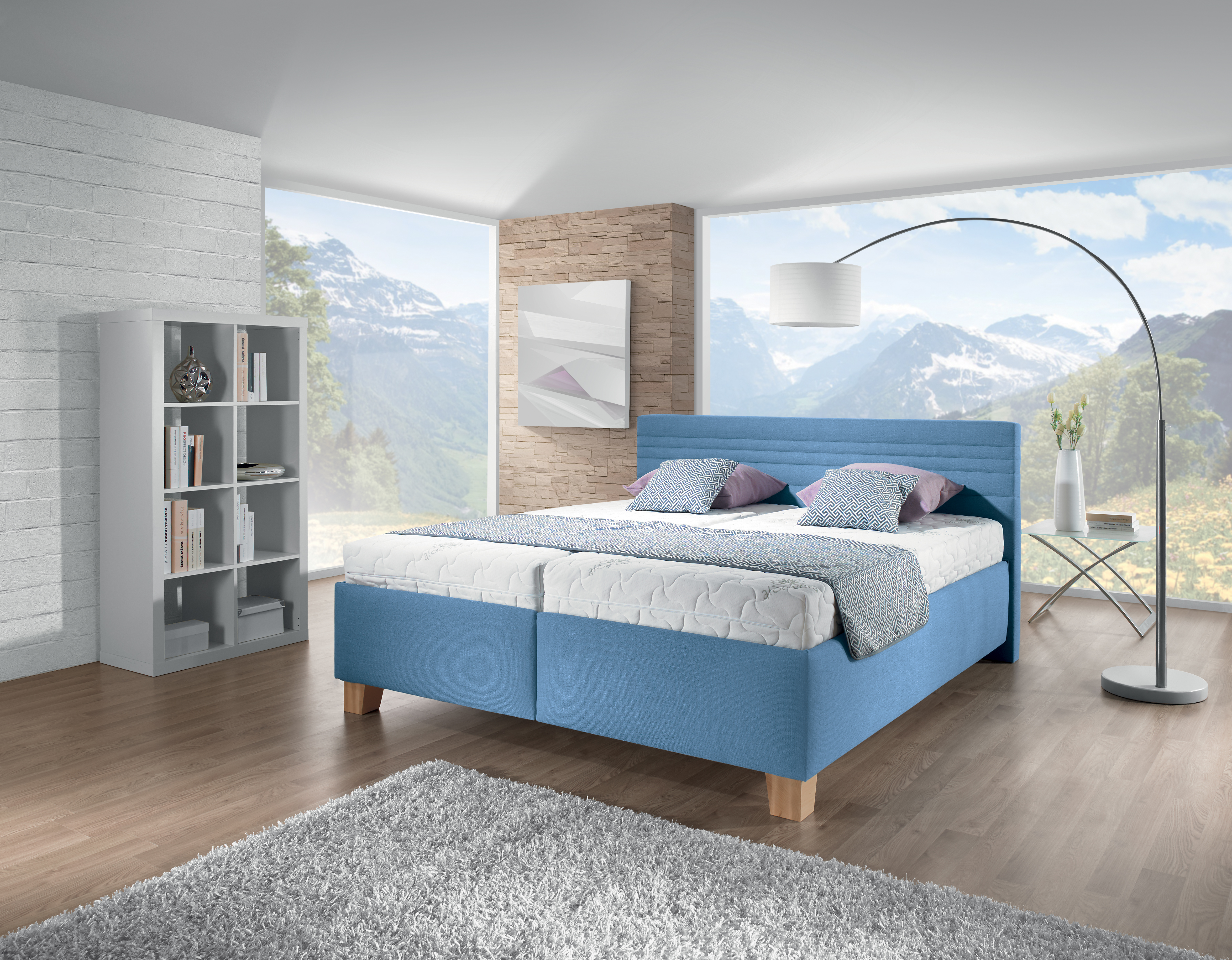 New Design postel Vivat 160x200 modrá