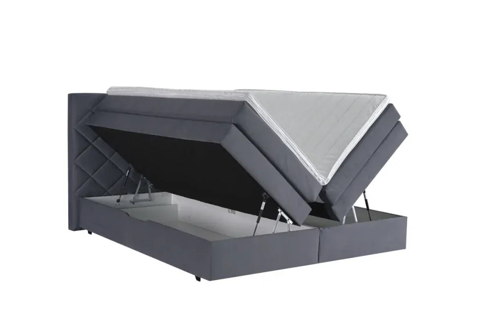Blanář boxspring Atika 160x200 šedý